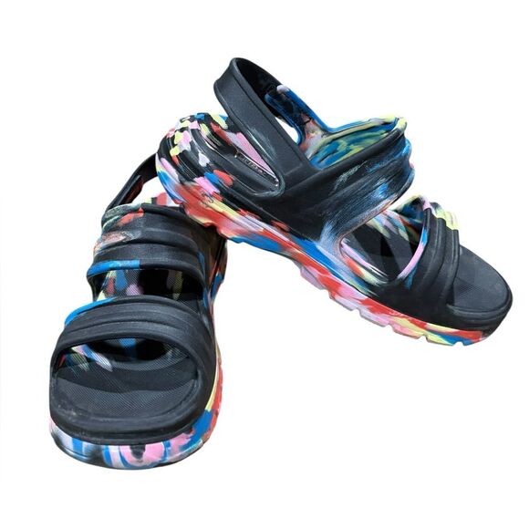 Hunter Women's Black and Pink Sandals - Picture 2 of 12